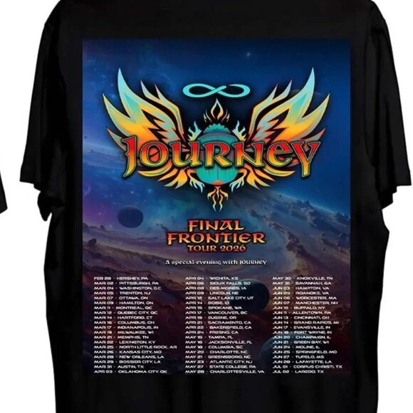 Journey Band 2026 Final Frontier Tour Shirt Rock Music T-Shirt 90 - Picture 3 of 6
